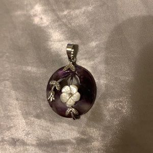 Amethyst Flower Pendant